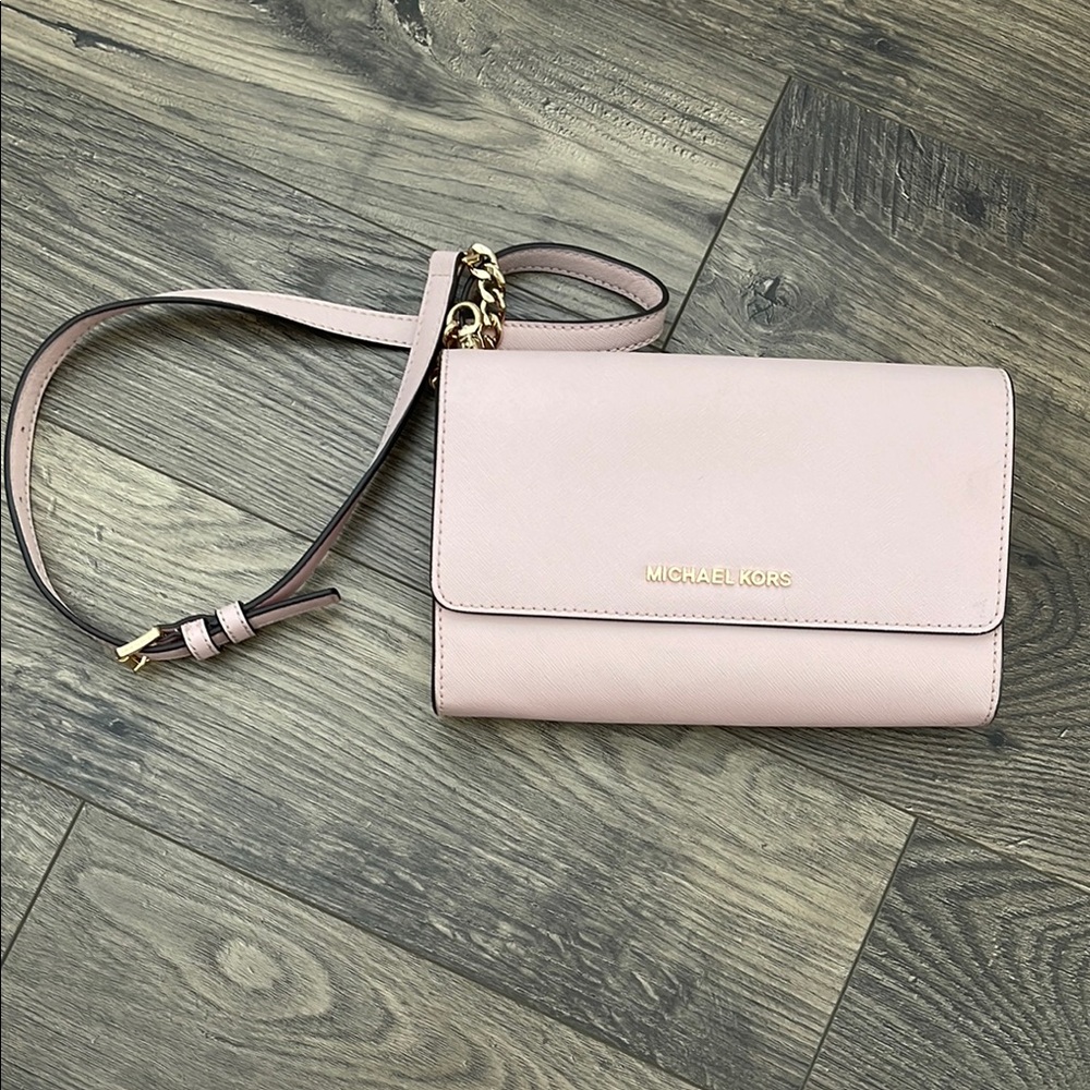 Michael Kors Pink Leather Crossbody